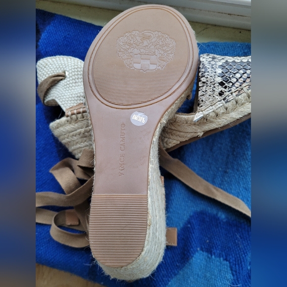 3/30$: 💖NEVER WORN Vince Camuto Levernta Wedge Espadrille Sandals💖 - Picture 7 of 8